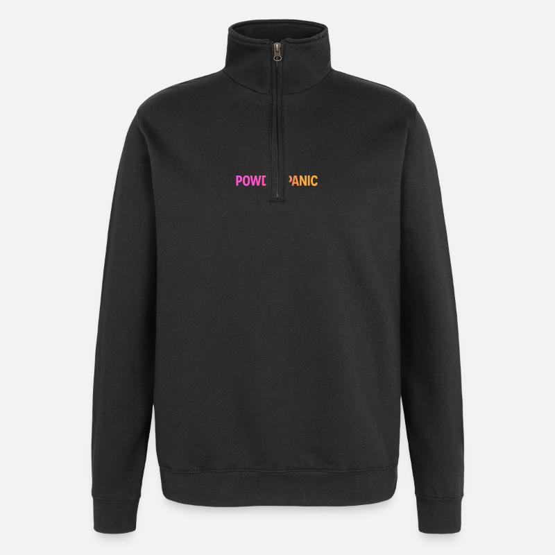 Powder Panic - Quarter-Zip-Sweatshirt - Schwarz