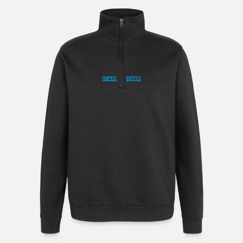 Staffanstorp – Conception de texte bleu - Sweat à zip 1/4 - noir