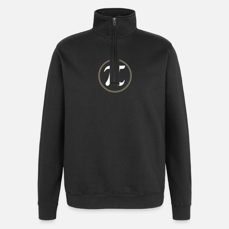 π en cercle – L’élégance des constantes - Sweat à zip 1/4 - noir