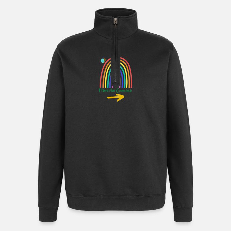 Ich liebe den Camino - Quarter-Zip-Sweatshirt - Schwarz
