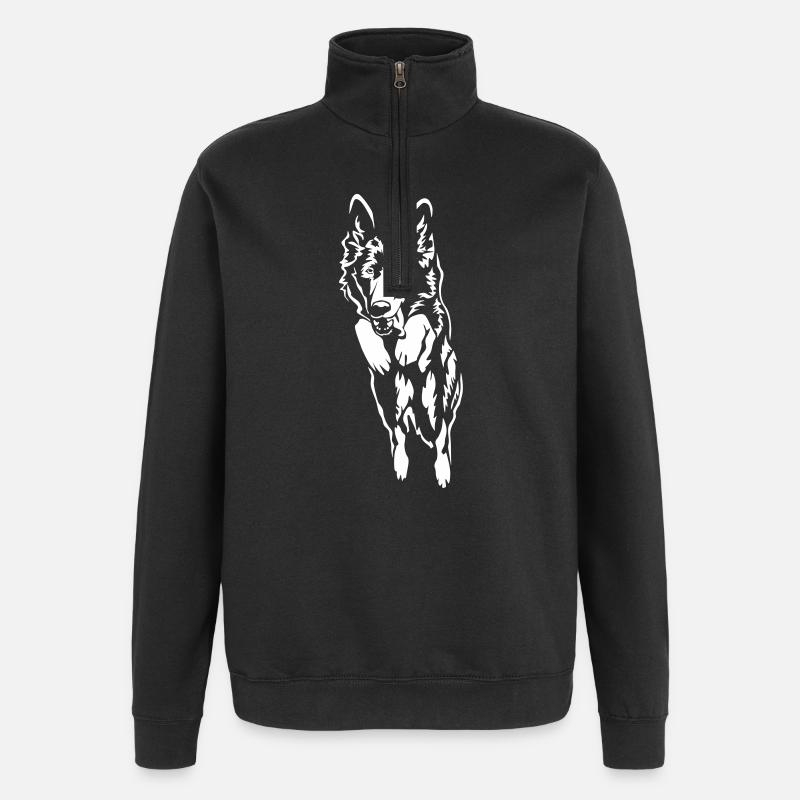 Berger allemand "Black Edition" - Sweat à zip 1/4 - noir