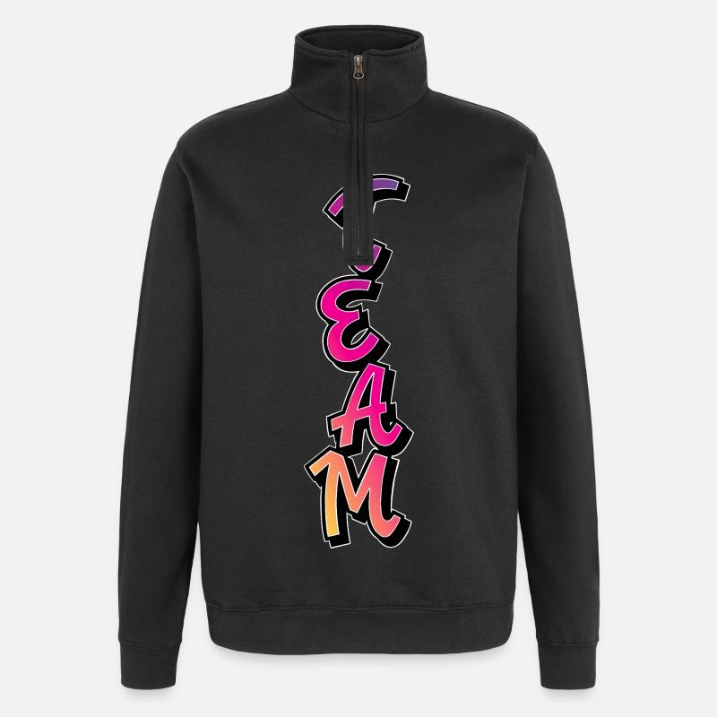 Équipe - Sweat à zip 1/4 - noir