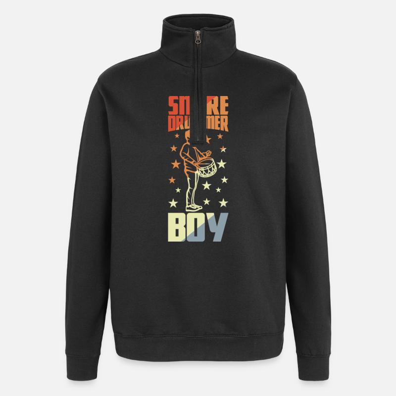 Small drummer - Quarter-Zip Sweatshirt - black