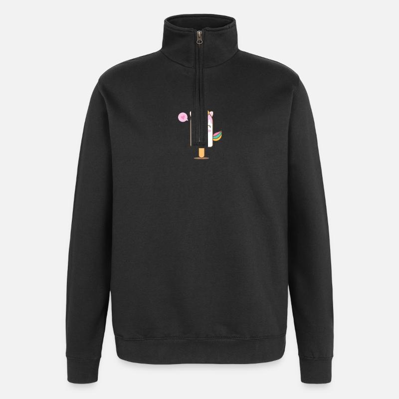 Popsicle enchanté licorne - Sweat à zip 1/4 - noir