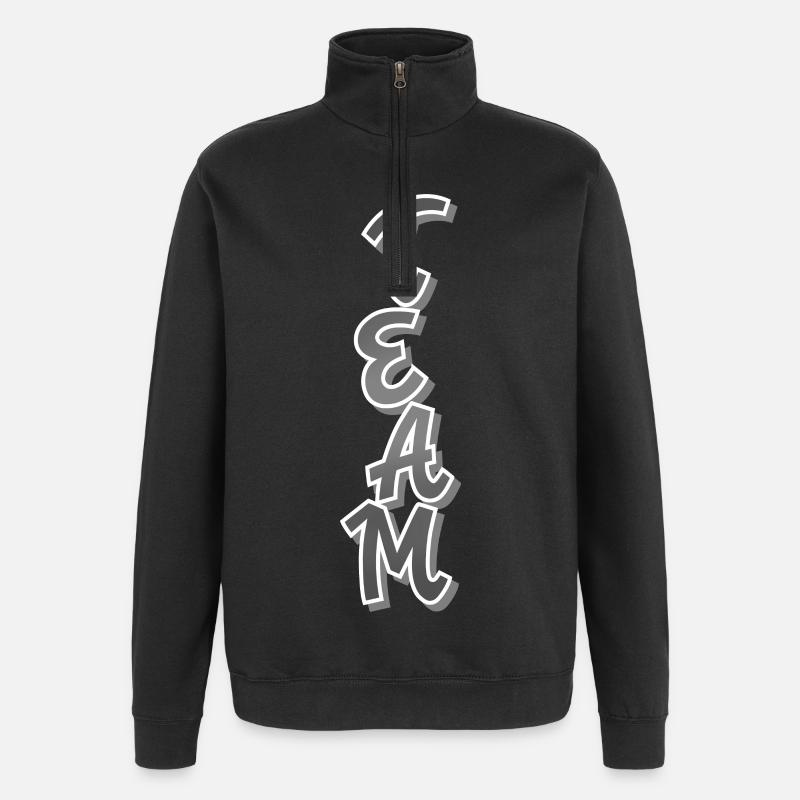 Équipe - Sweat à zip 1/4 - noir
