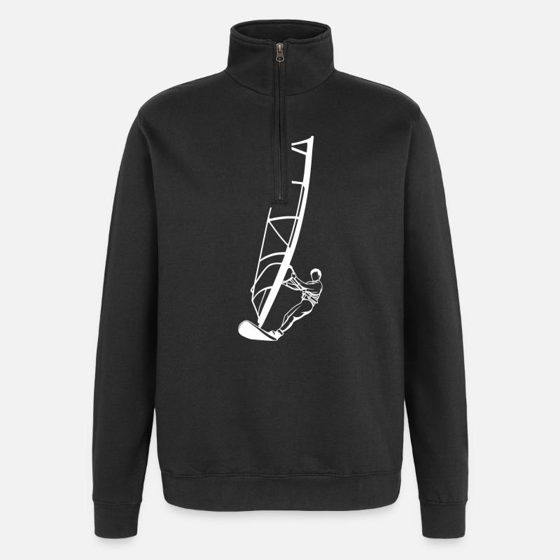 Garçon de planche à voile - Sweat à zip 1/4 - noir