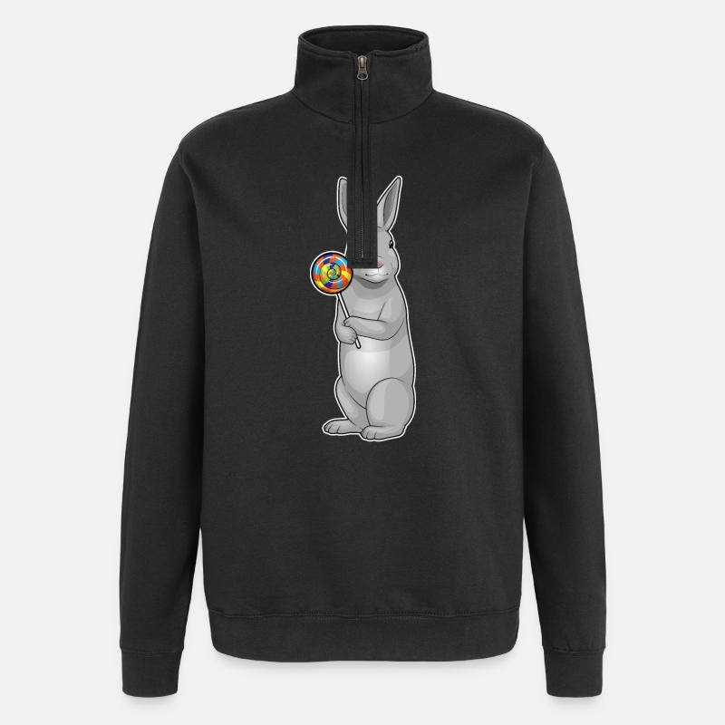 Sucette de lapin - Sweat à zip 1/4 - noir