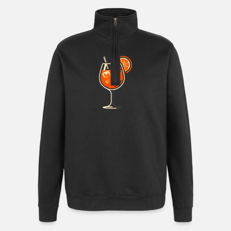 Party Spritz Glas Geschenkidee - Quarter-Zip-Sweatshirt - Schwarz