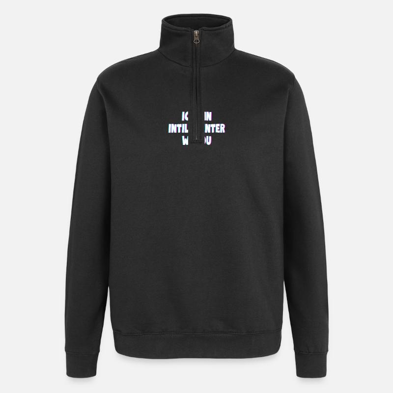 Ich bin intelligenter wie du - Quarter-Zip-Sweatshirt - Schwarz