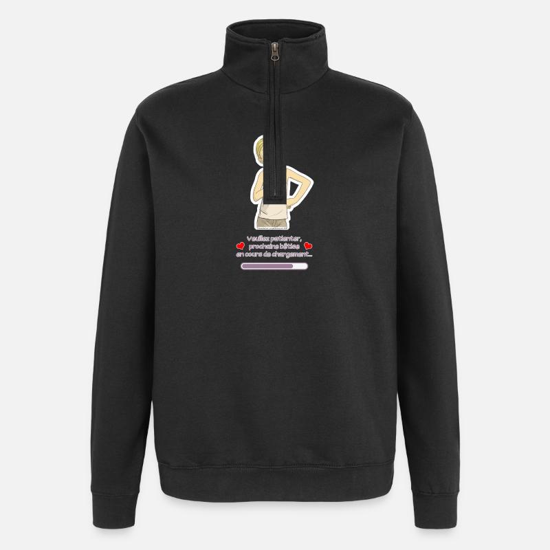Loading a Stupidity - Quarter-Zip Sweatshirt - black