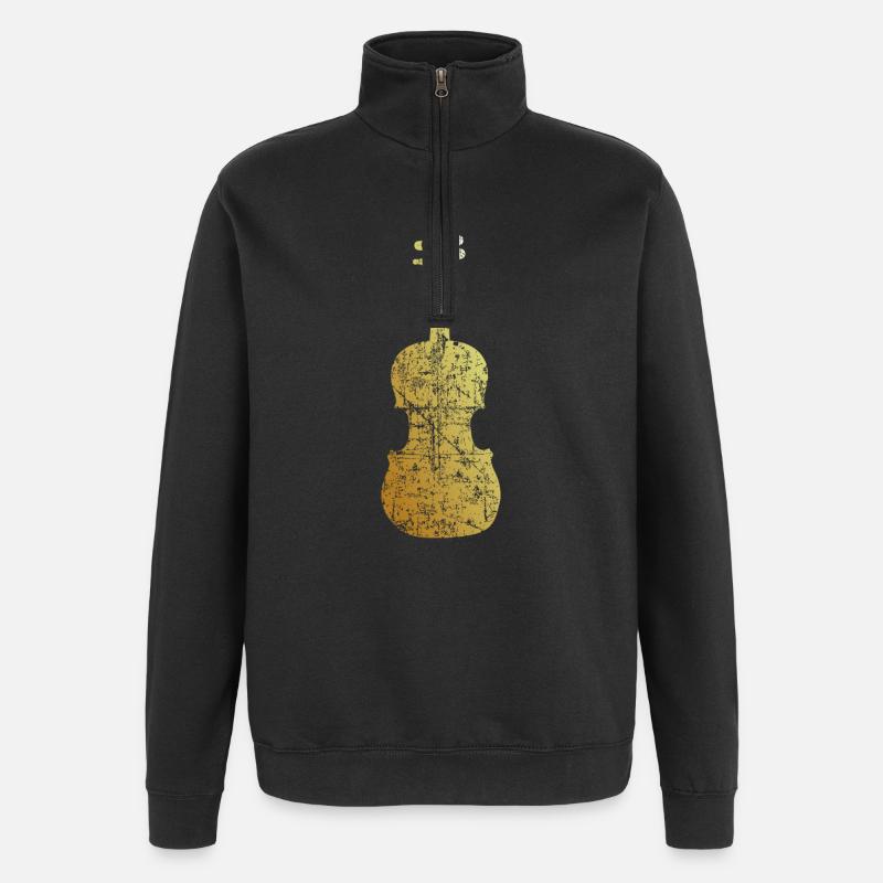 Viola (Ancient Gold) - Quarter-Zip Sweatshirt - black