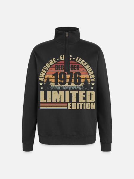 Décembre 1976 - Édition Limitée Décembre 1976 - Sweat à zip 1/4 - noir