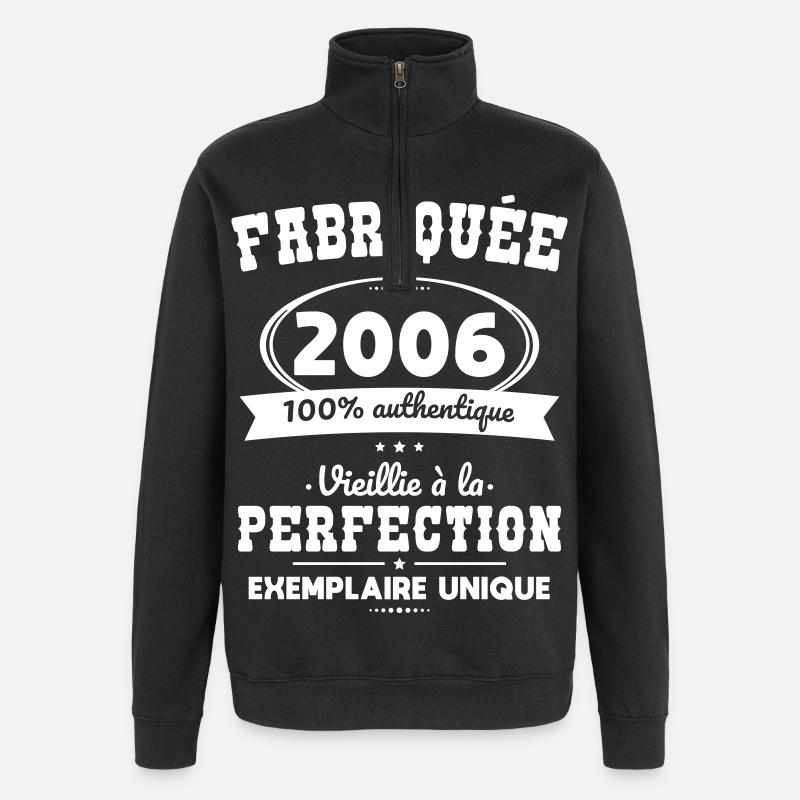 Hergestellt 2006 – Perfekt gereift - Quarter-Zip-Sweatshirt - Schwarz