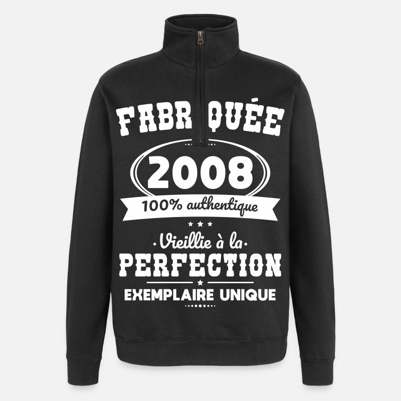 Hergestellt 2008 – Perfekt gereift - Quarter-Zip-Sweatshirt - Schwarz