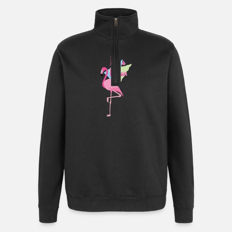 I’m a Pélican - Sweat à zip 1/4 - noir