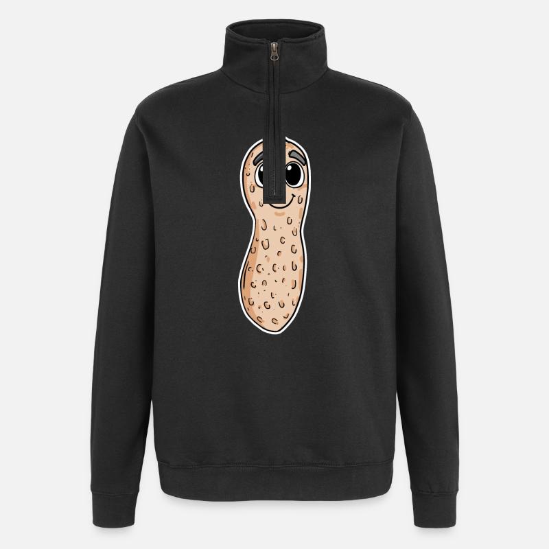 Peanut - Quarter-Zip Sweatshirt - black