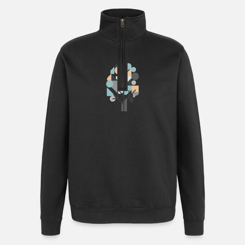 Tree - Quarter-Zip Sweatshirt - black
