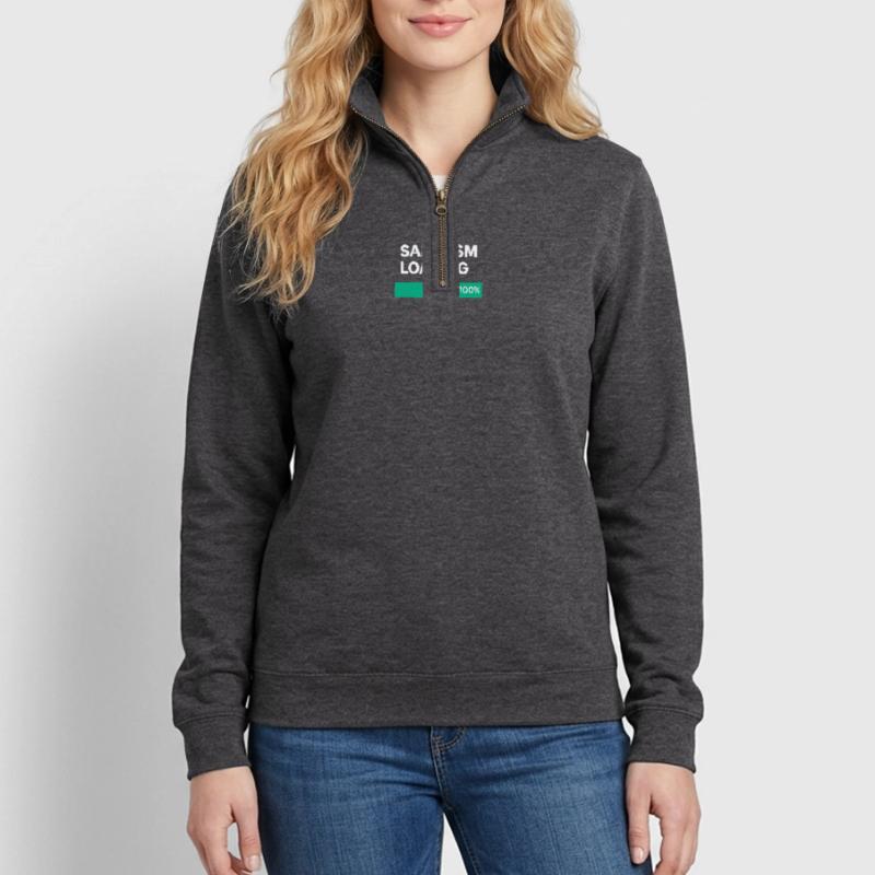 Sarcasm Loading Indication Quarter-Zip Sweatshirt