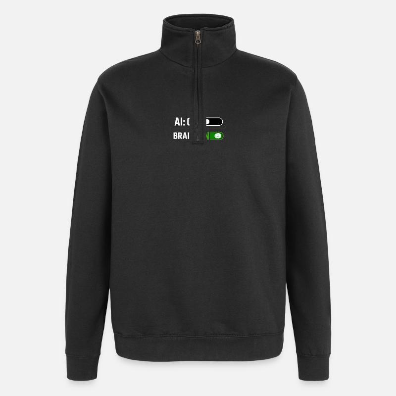 IA DÉSACTIVÉE - Sweat à zip 1/4 - noir