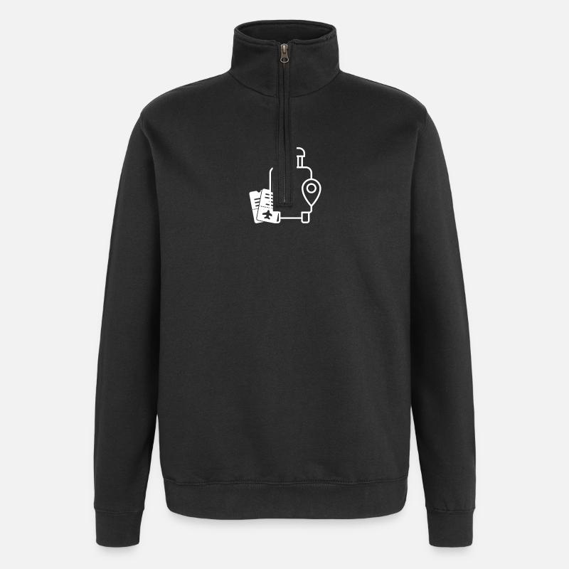Onboard - Sweat à zip 1/4 - noir