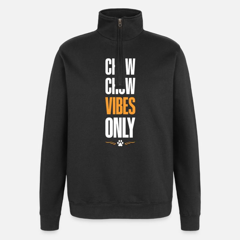 Chow Chow Vibes uniquement - Sweat à zip 1/4 - noir