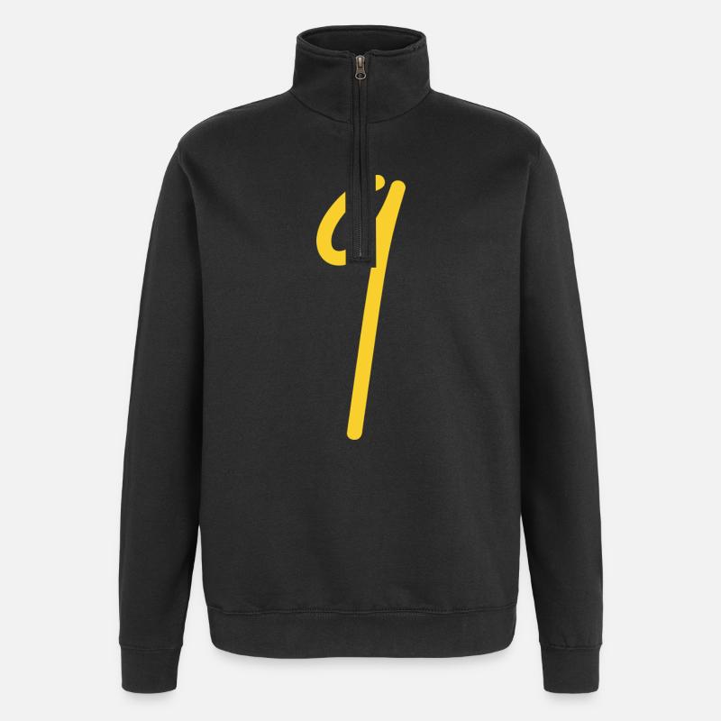 9 - Sweat à zip 1/4 - noir
