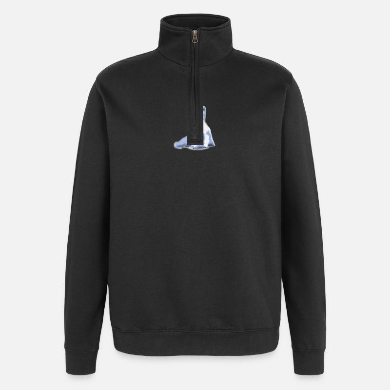 arctic foxy / Arktisfuchs - Quarter-Zip-Sweatshirt - Schwarz