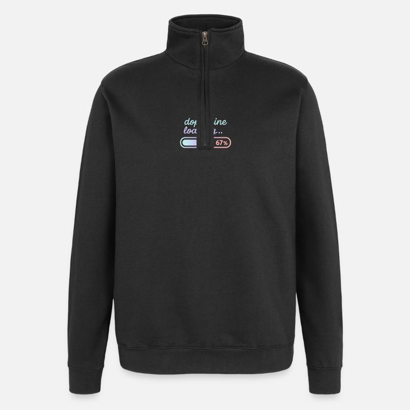 Dopamine Loading Pastel Gradient - Quarter-Zip Sweatshirt - black