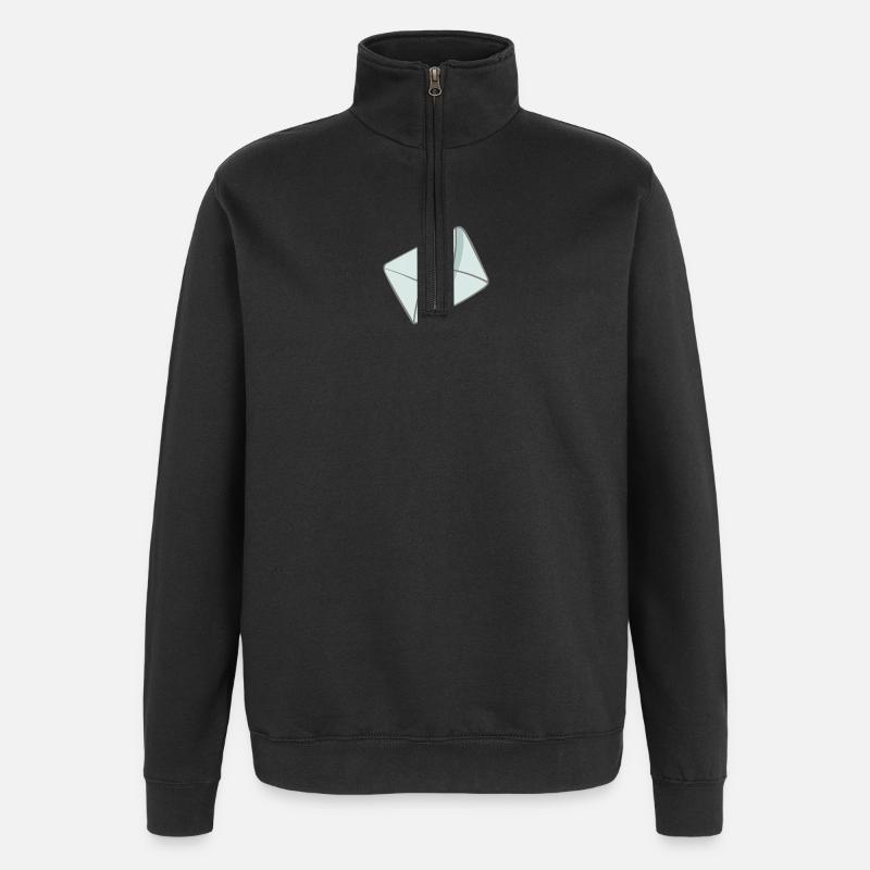 Brief - Quarter-Zip-Sweatshirt - Schwarz