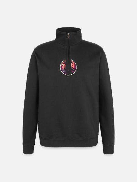 Witch Comic - Quarter-Zip Sweatshirt - black