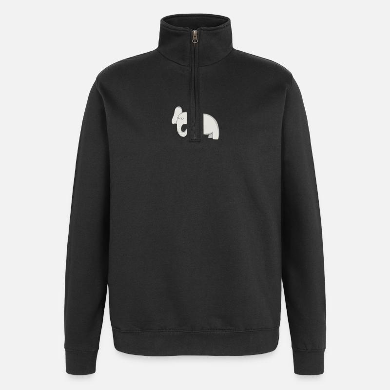 elephant - Quarter-Zip Sweatshirt - black