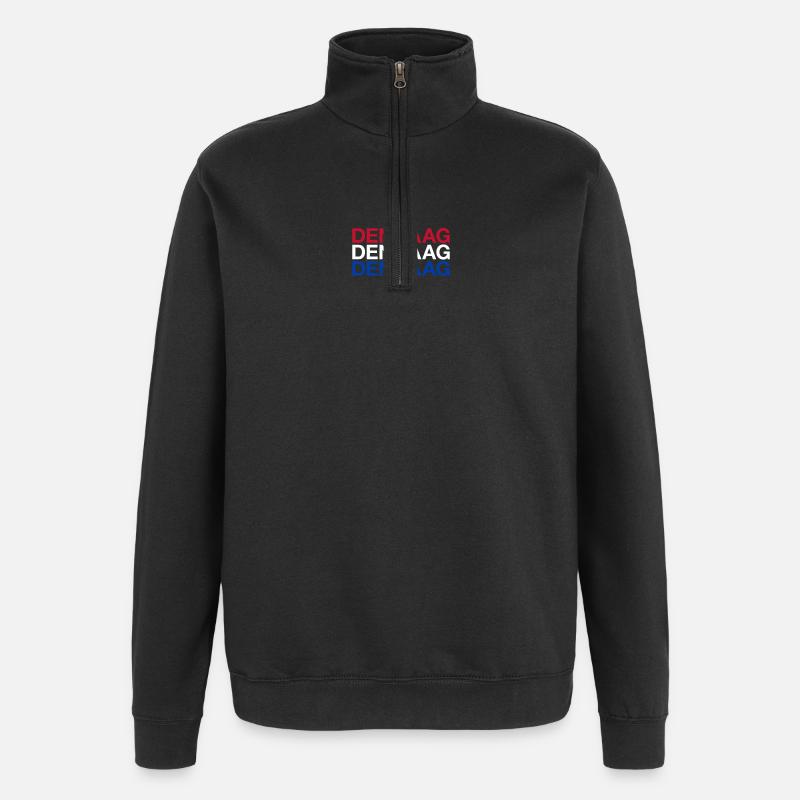 DEN HAAG Netherlands Netherlands Flag - Quarter-Zip Sweatshirt - black