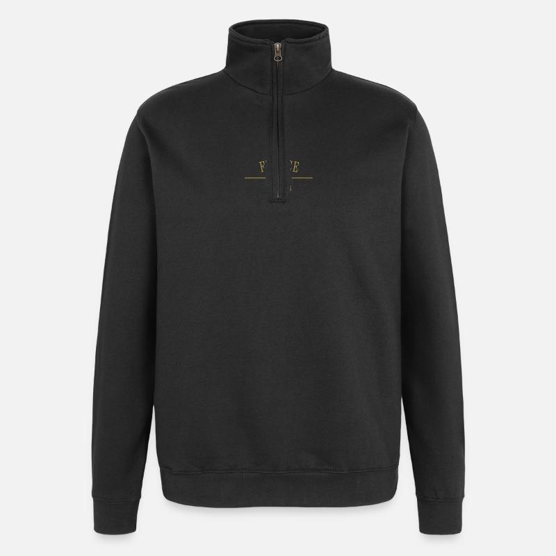 Frankreich RF Flagge - Quarter-Zip-Sweatshirt - Schwarz