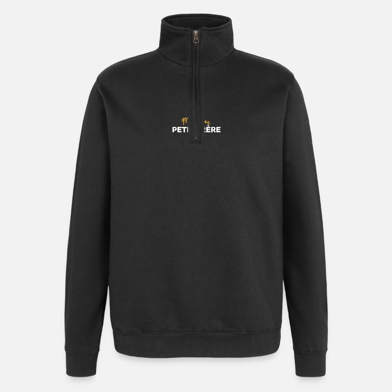 Cousin brother with vibrant patterns - Quarter-Zip Sweatshirt - black