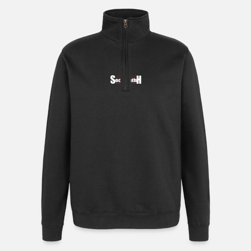 Soziopath - Quarter-Zip-Sweatshirt - Schwarz
