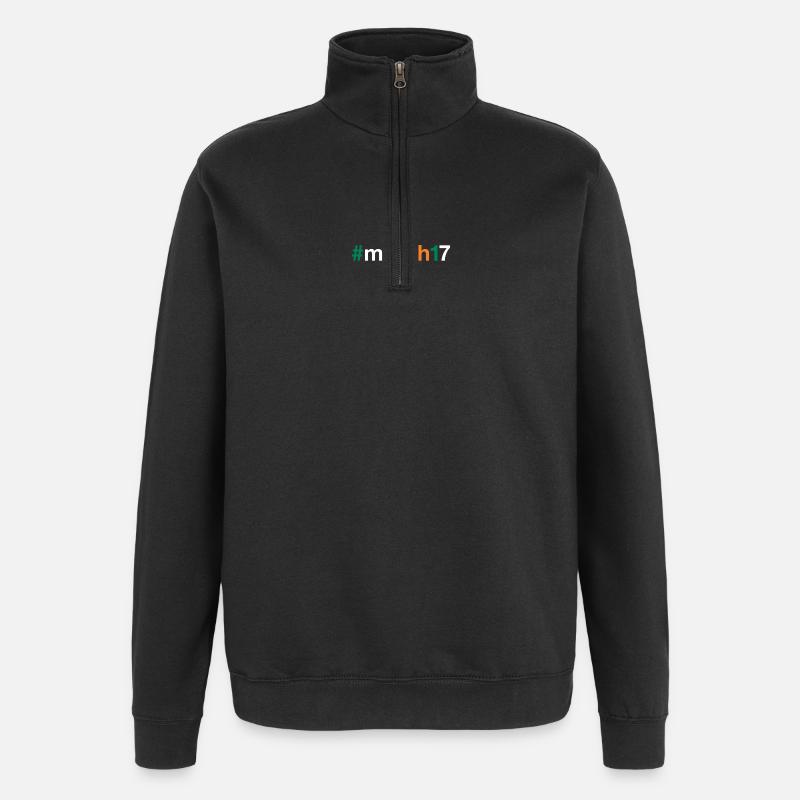 March 17 St Patricks day - Quarter-Zip-Sweatshirt - Schwarz