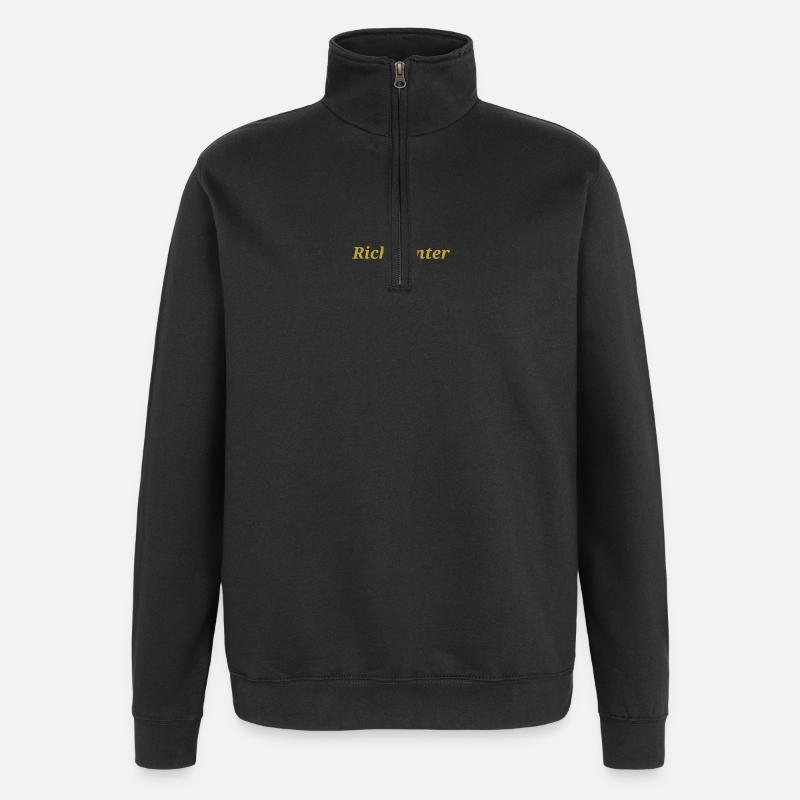RichHunter 29 20220715140412 - Quarter-Zip-Sweatshirt - Schwarz