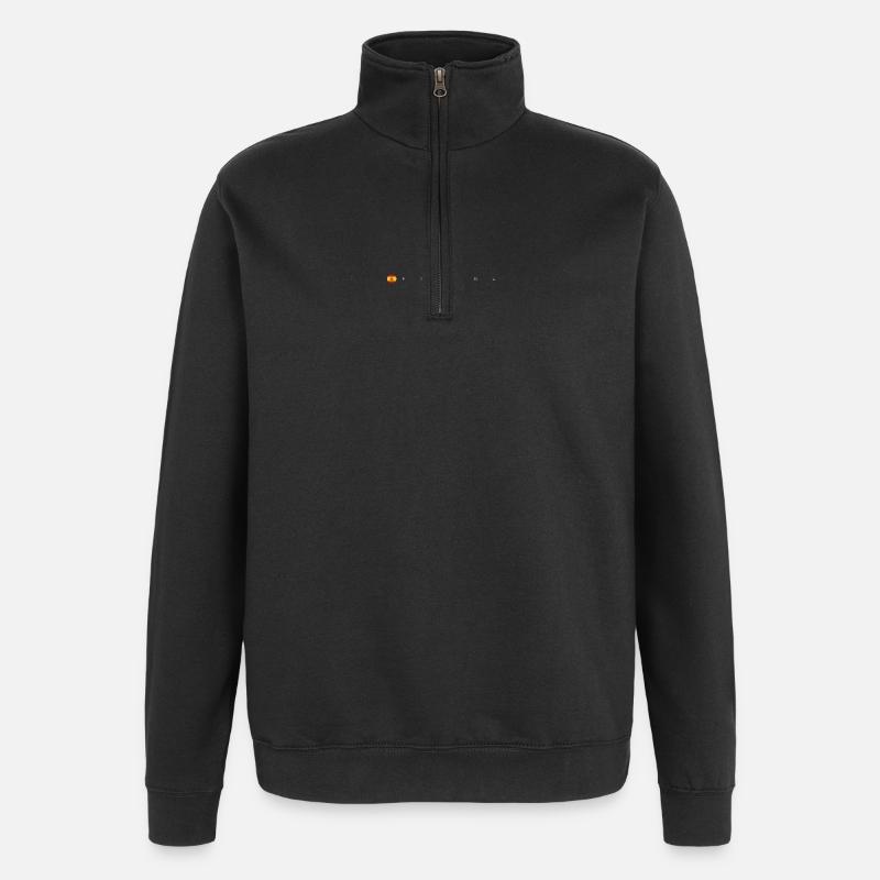 Emblème du drapeau de l’Espagne - Sweat à zip 1/4 - noir