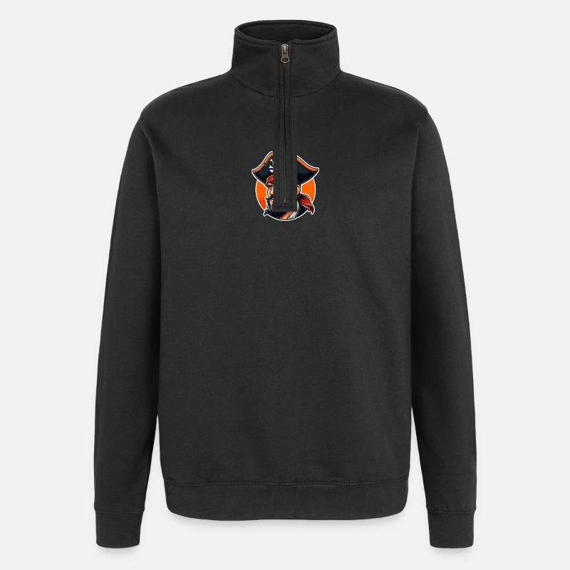Bitcoin Pirate - Sweat à zip 1/4 - noir