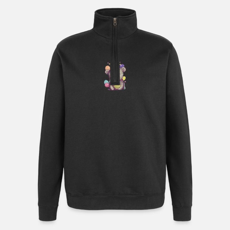 Party Bear - Quarter-Zip Sweatshirt - black