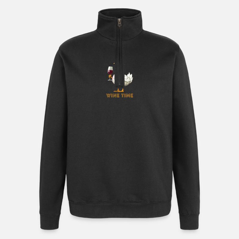 Gans Wine Time - Quarter-Zip-Sweatshirt - Schwarz