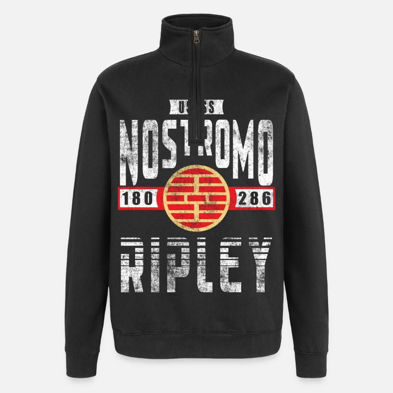 Alien Nostromo grade d'équipage Ripley - Sweat à zip 1/4 - noir