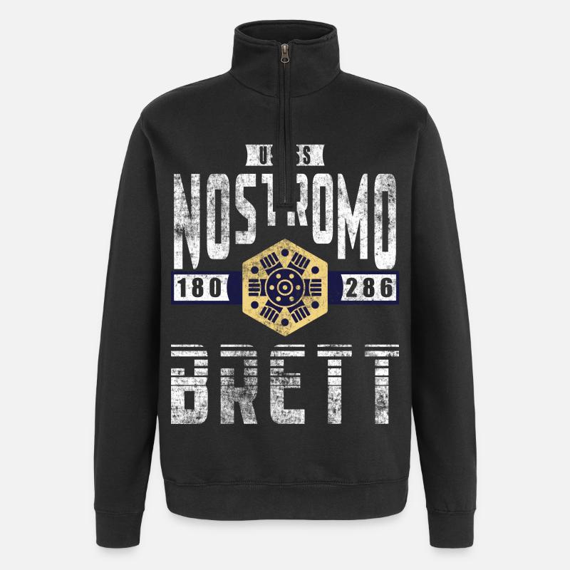 Alien Nostromo grade d'équipage Brett - Sweat à zip 1/4 - noir