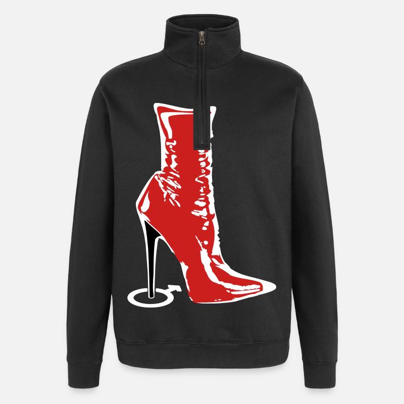 Mistress's Boots - Quarter-Zip Sweatshirt - black