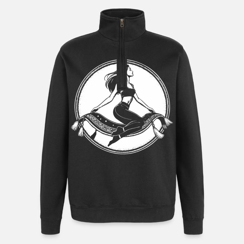 Fliegender Teppich Design – Magischer Orient - Quarter-Zip-Sweatshirt - Schwarz