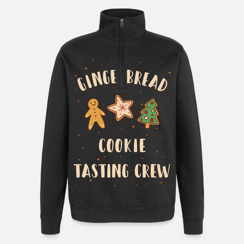 Gingerbread Cookie Tasting Crew - Quarter-Zip-Sweatshirt - Schwarz