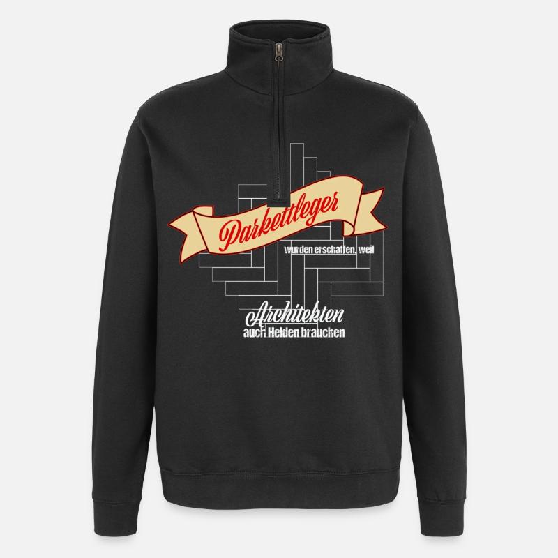 Couche de parquet - Sweat à zip 1/4 - noir