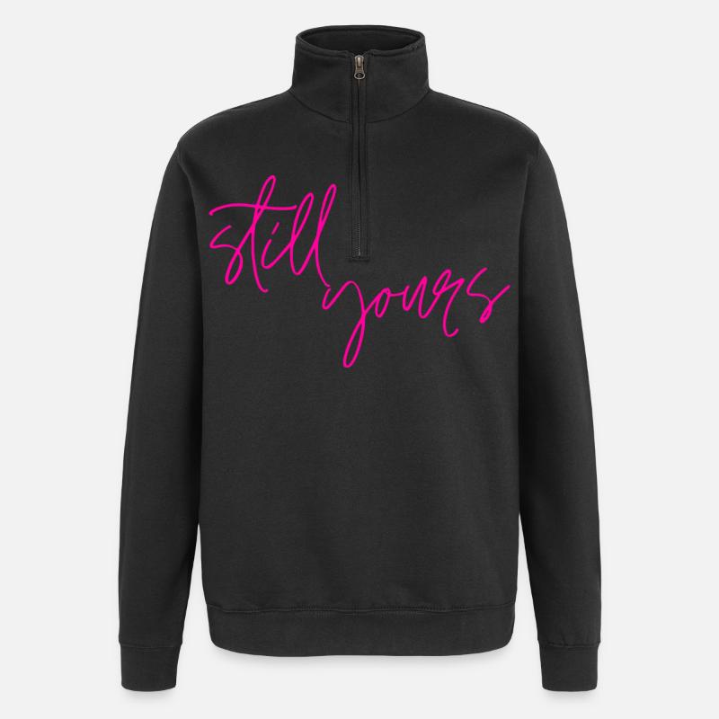 Toujours à toi la Saint-Valentin - Sweat à zip 1/4 - noir