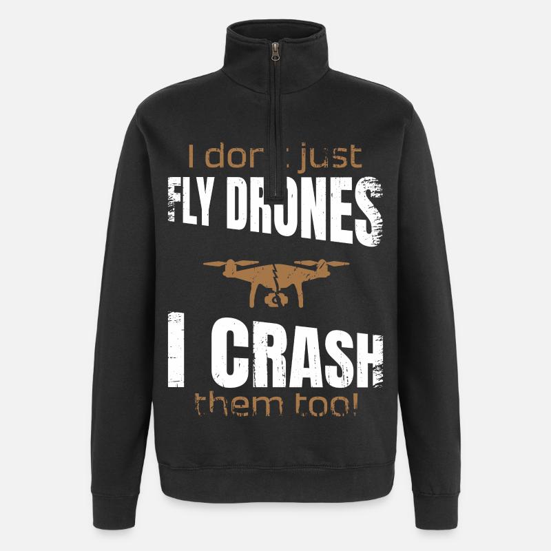 Drone Pilot Flying Drones Drone Fpv - Quarter-Zip Sweatshirt - black