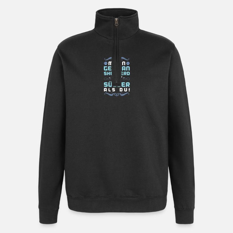 Dicton de berger allemand - Sweat à zip 1/4 - noir